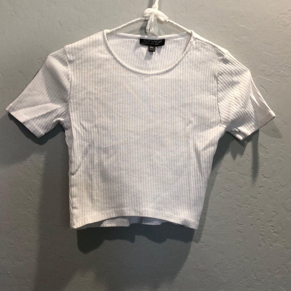 Topshop Ribbed Crop Top